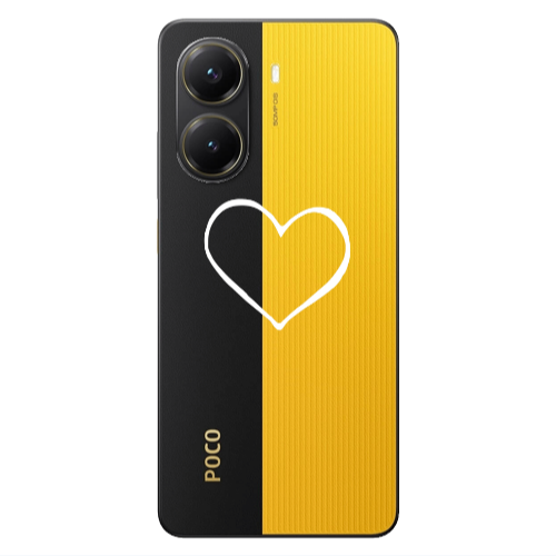Xiaomi Poco X7 Pro White heart Transparent Silicone TPU Θήκη