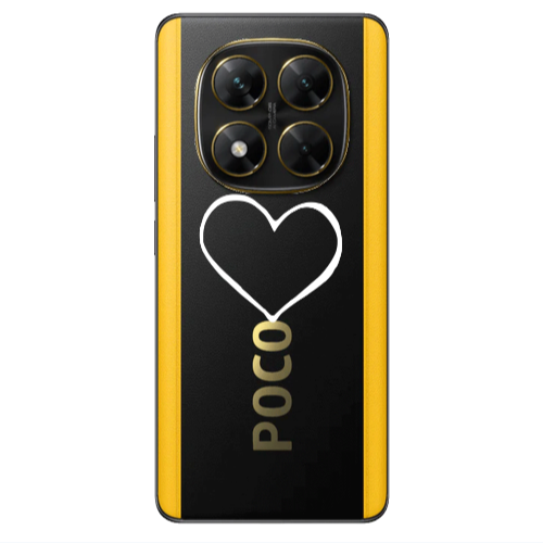 Xiaomi Poco X7 White heart Transparent Silicone TPU Θήκη