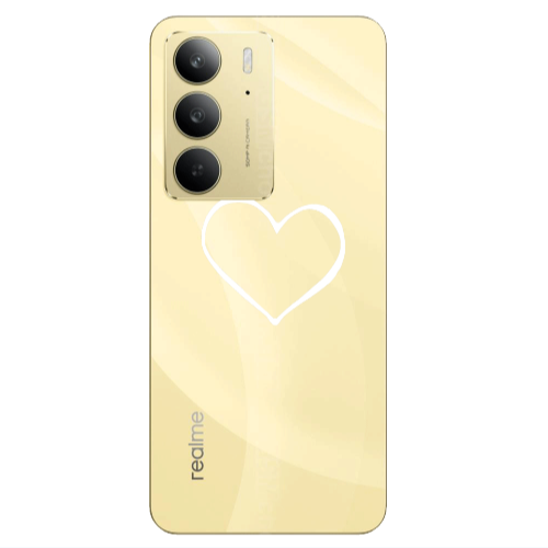 Realme C 75 White heart Transparent Silicone TPU Θήκη