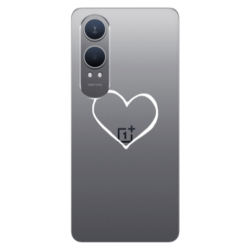 Oneplus Nord Ce 4 lite White heart Transparent Silicone TPU Θήκη