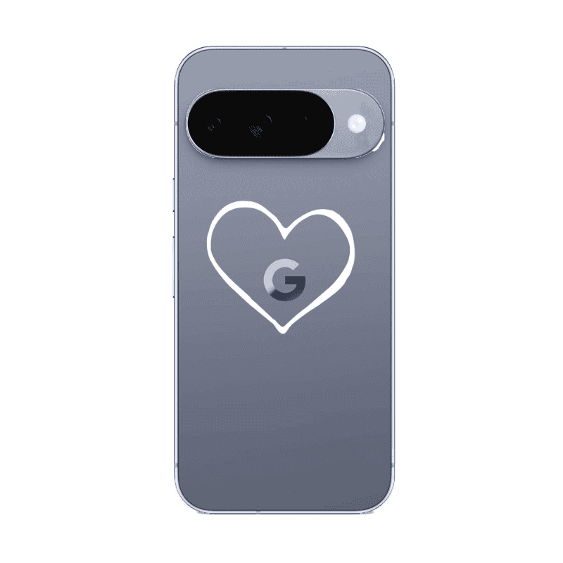 Google Pixel 10 White heart Transparent Silicone TPU Θήκη
