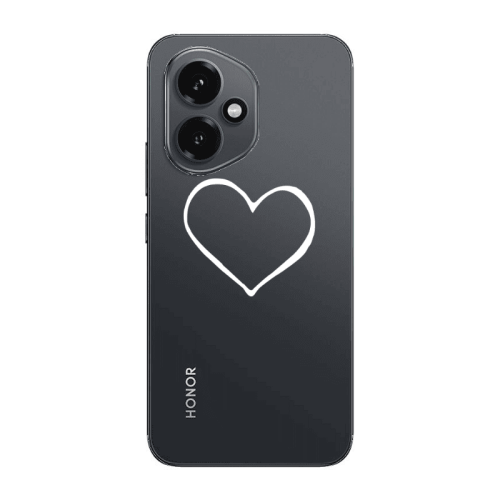 Honor Magic 400 White heart Transparent Silicone TPU Θήκη