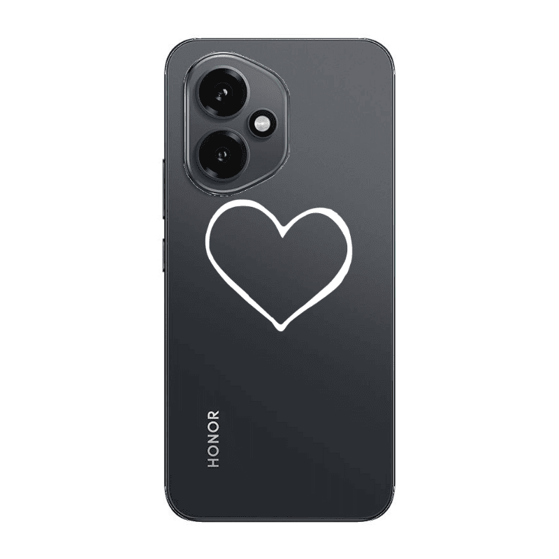 Honor Magic 400 White heart Transparent Silicone TPU Θήκη