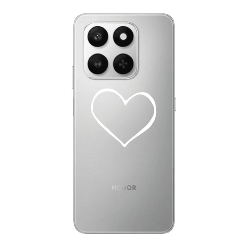 Honor Magic 400 Smart White heart Transparent Silicone TPU Θήκη