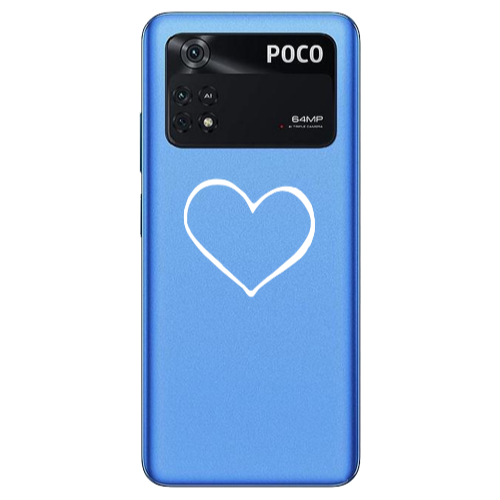 Xiaomi Poco M4 Pro 4G White heart Transparent Silicone TPU Θήκη