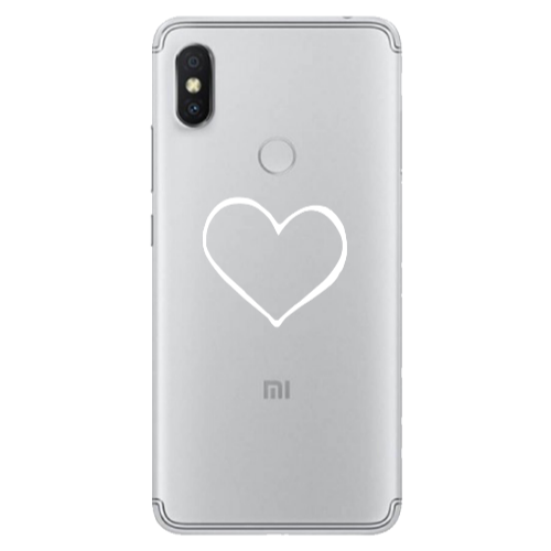 Xiaomi Redmi S2 White heart Transparent Silicone TPU Θήκη