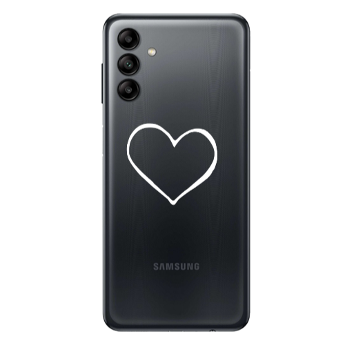 Samsung A13 5G White heart Transparent Silicone TPU Θήκη