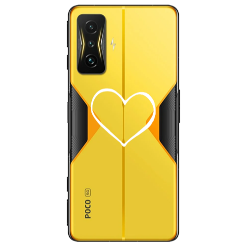 Xiaomi Poco F4 Gt White heart Transparent Silicone TPU Θήκη