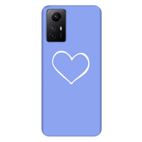 Xiaomi Redmi Note 12s White heart Light Purple Colored Silicone TPU Θήκη