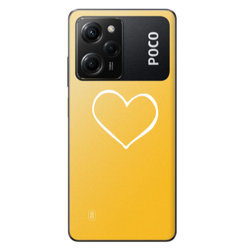 Xiaomi Poco X5 Pro White heart Transparent Silicone TPU Θήκη
