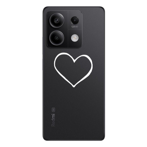 Xiaomi Redmi Note 13 5G White heart Transparent Silicone TPU Θήκη
