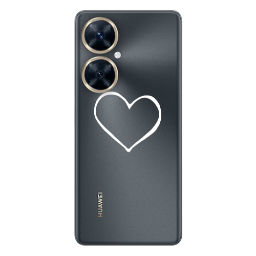 Huawei Nova 11i White heart Transparent Silicone TPU Θήκη