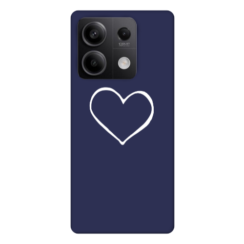Xiaomi Redmi Note 13Pro 5G White heart Dark blue Colored Silicone TPU Θήκη