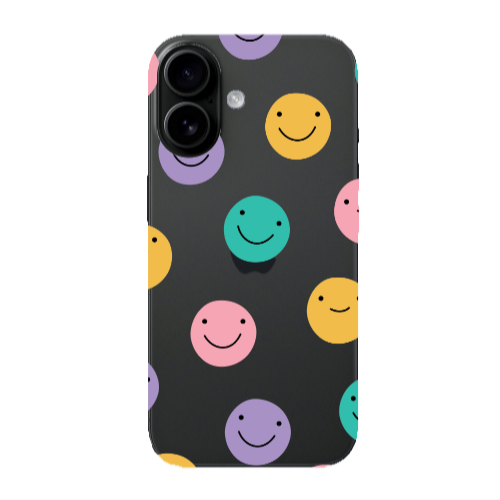 Apple Iphone 16 plus Colorful smiles Transparent Silicone TPU Θήκη