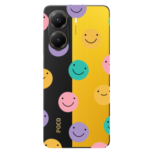 Xiaomi Poco X7 Pro Colorful smiles Transparent Silicone TPU Θήκη