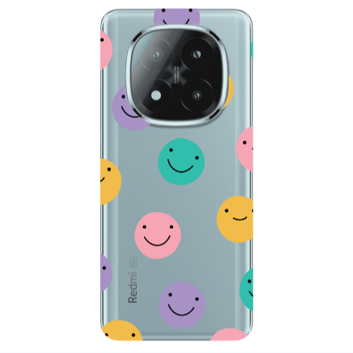 Xiaomi Redmi Note 14 Pro + 5g Colorful smiles Transparent Silicone TPU Θήκη