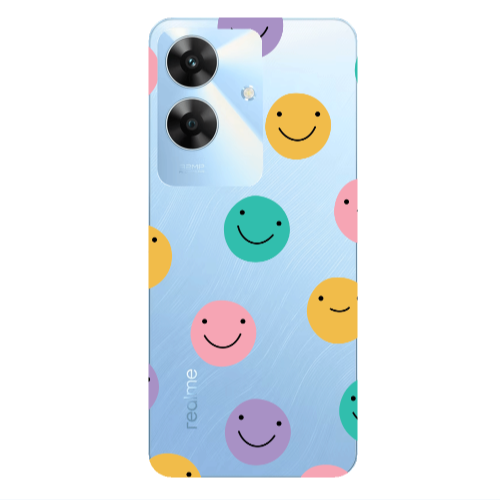 Realme Note 60 Colorful smiles Transparent Silicone TPU Θήκη