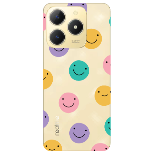 Realme C61 Colorful smiles Transparent Silicone TPU Θήκη