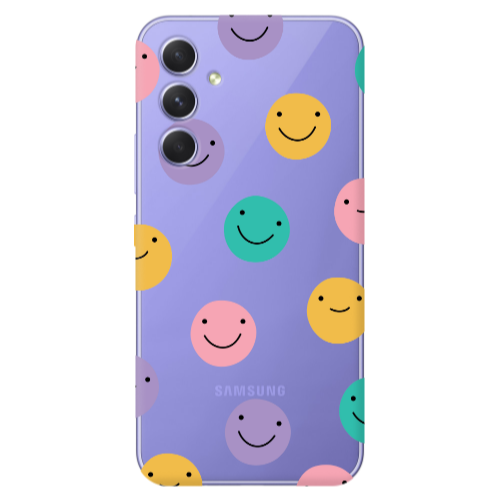 Samsung A56 Colorful smiles Transparent Silicone TPU Θήκη
