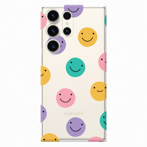Samsung S25 Ultra Colorful smiles Transparent Silicone TPU Θήκη