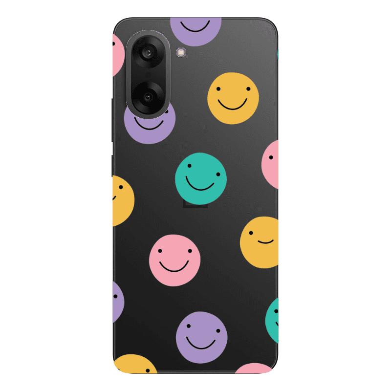 Oneplus Nord CE 5 Colorful smiles Transparent Silicone TPU Θήκη
