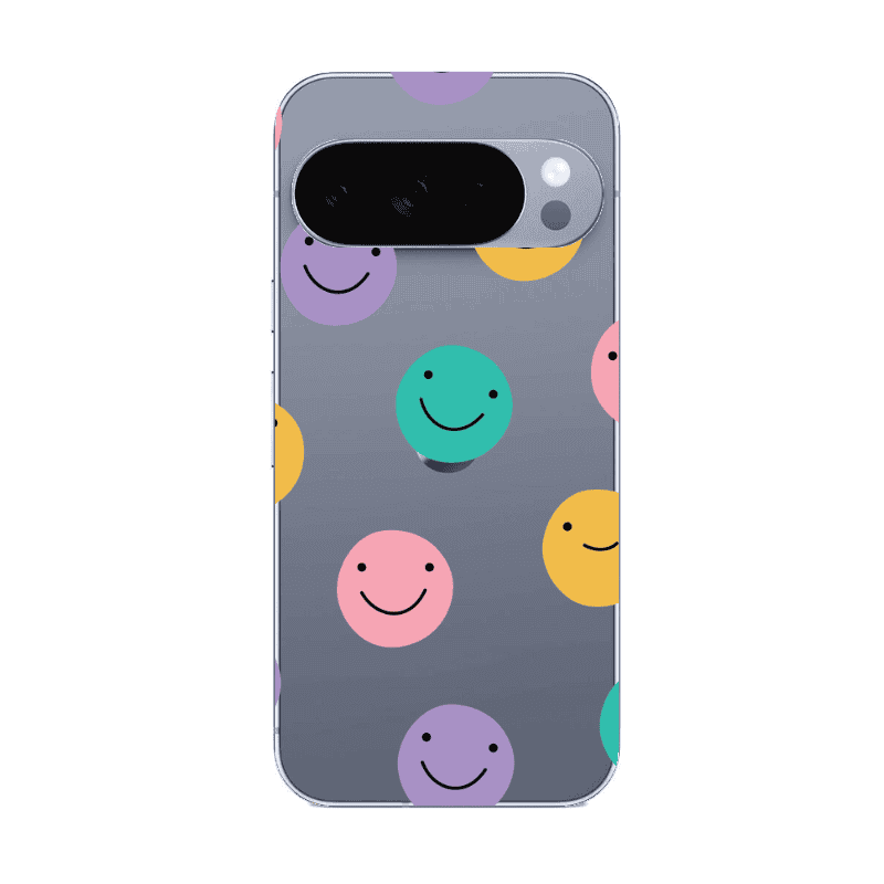 Google Pixel 10 Pro XL Colorful smiles Transparent Silicone TPU Θήκη