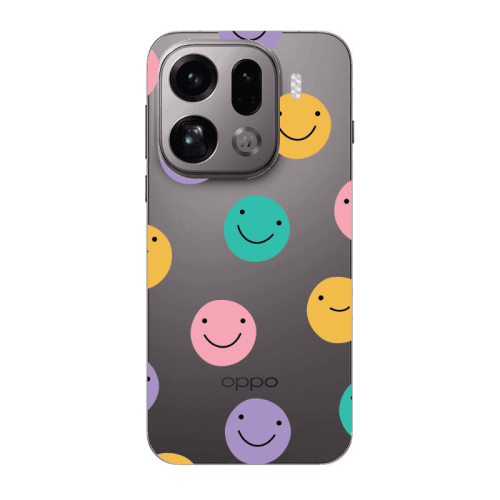 Oppo Find X9 Pro Colorful smiles Transparent Silicone TPU Θήκη