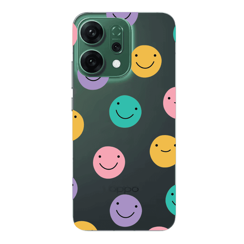 Oppo RENO 14 Colorful smiles Transparent Silicone TPU Θήκη
