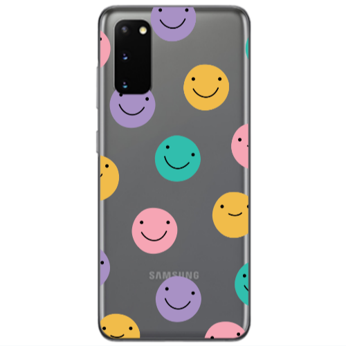 Samsung S20 Colorful smiles Transparent Silicone TPU Θήκη