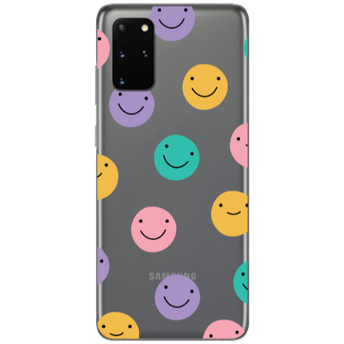 Samsung S20 Plus Colorful smiles Transparent Silicone TPU Θήκη