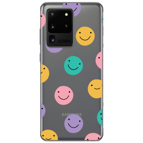 Samsung S20 Ultra Colorful smiles Transparent Silicone TPU Θήκη