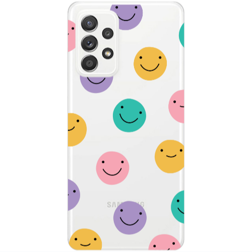 Samsung A53 Colorful smiles Transparent Silicone TPU Θήκη