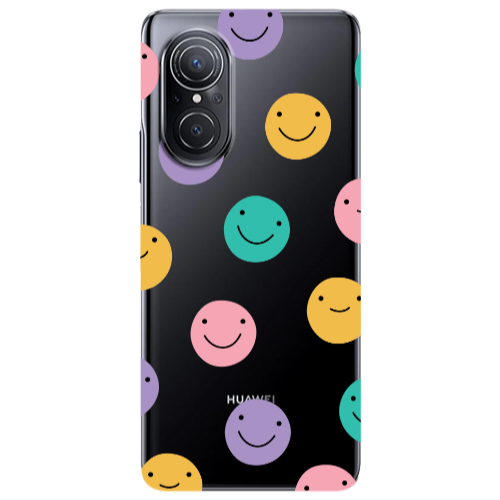 Huawei Nova 9 SE Colorful smiles Transparent Silicone TPU Θήκη