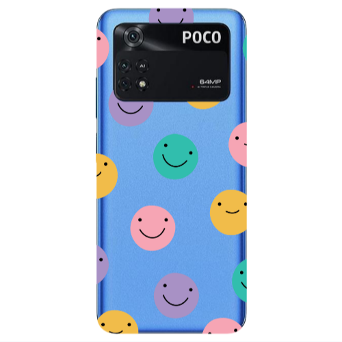 Xiaomi Poco M4 Pro 4G Colorful smiles Transparent Silicone TPU Θήκη