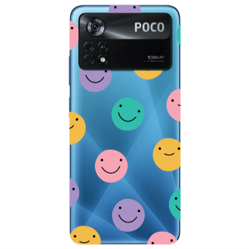 Xiaomi Poco X4 Pro Colorful smiles Transparent Silicone TPU Θήκη