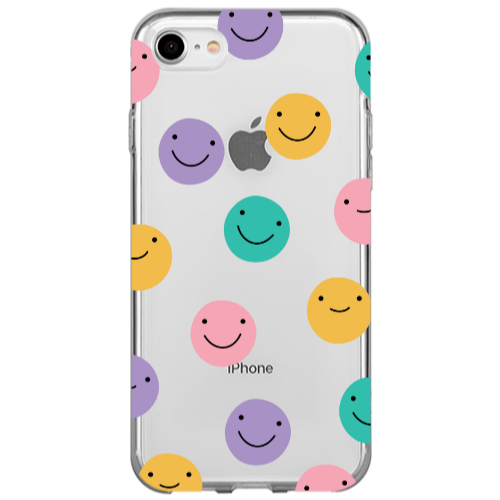 Apple iPhone 7 Colorful smiles Transparent Silicone TPU Θήκη