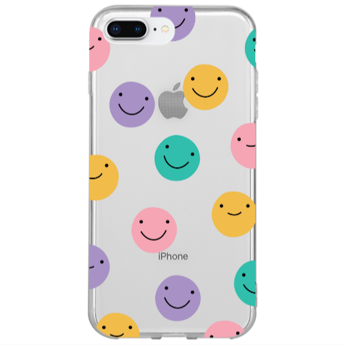 Apple iPhone 7 Plus Colorful smiles Transparent Silicone TPU Θήκη