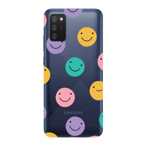 Samsung A03S Colorful smiles Transparent Silicone TPU Θήκη