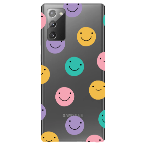 Samsung Note 20 Colorful smiles Transparent Silicone TPU Θήκη