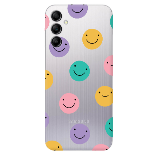 Samsung A24 Colorful smiles Transparent Silicone TPU Θήκη