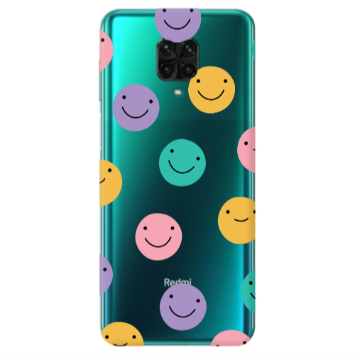Xiaomi Redmi Note 9S Colorful smiles Transparent Silicone TPU Θήκη
