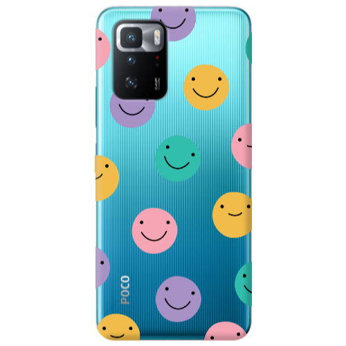 Xiaomi Poco X3 GT Colorful smiles Transparent Silicone TPU Θήκη