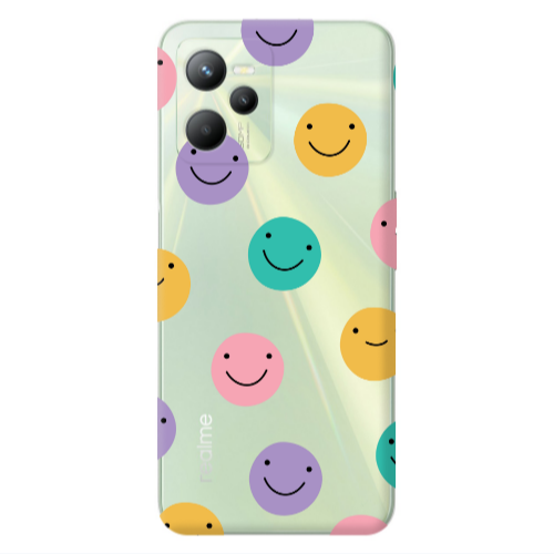 Realme C35 Colorful smiles Transparent Silicone TPU Θήκη