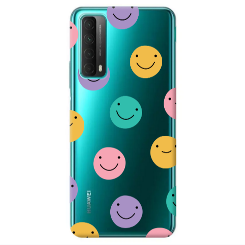 Huawei P Smart 2021 Colorful smiles Transparent Silicone TPU Θήκη