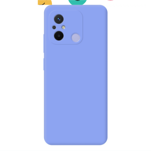 Xiaomi Redmi 12C Colorful smiles Light Purple Colored Silicone TPU Θήκη