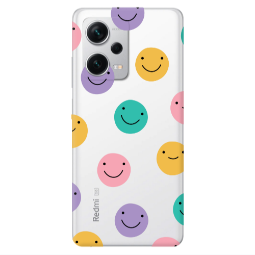 Xiaomi Redmi Note 12 5G Colorful smiles Transparent Silicone TPU Θήκη