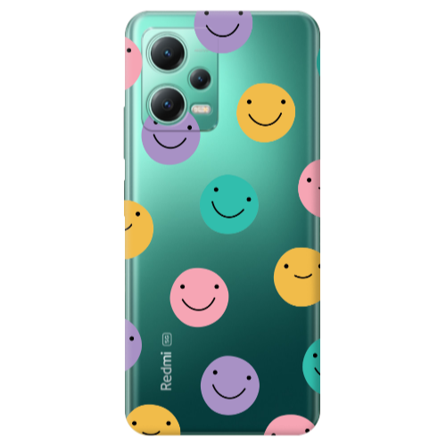 Xiaomi Redmi Note 12 Pro Plus 5G Colorful smiles Transparent Silicone TPU Θήκη