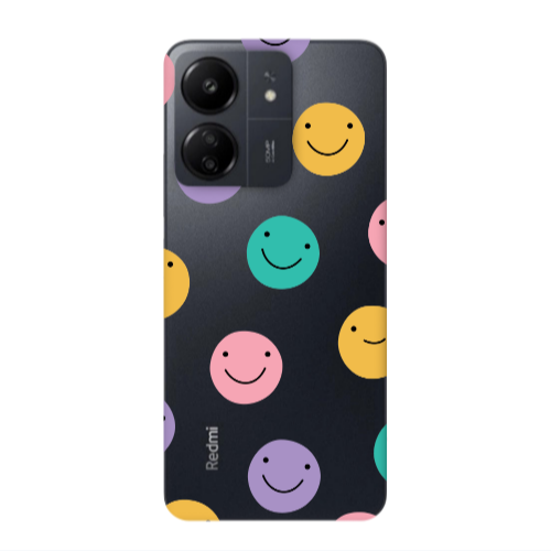 Xiaomi Redmi 13C Colorful smiles Transparent Silicone TPU Θήκη