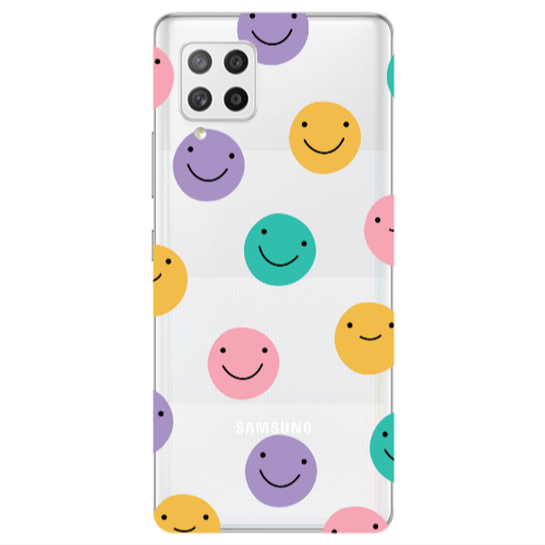 Samsung A42 5G Colorful smiles Transparent Silicone TPU Θήκη