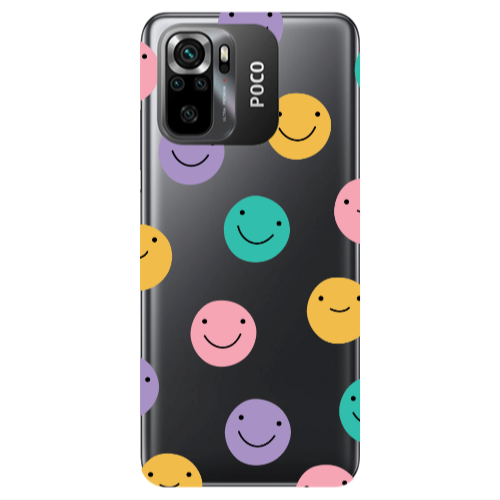 Xiaomi Poco M5 s Colorful smiles Transparent Silicone TPU Θήκη